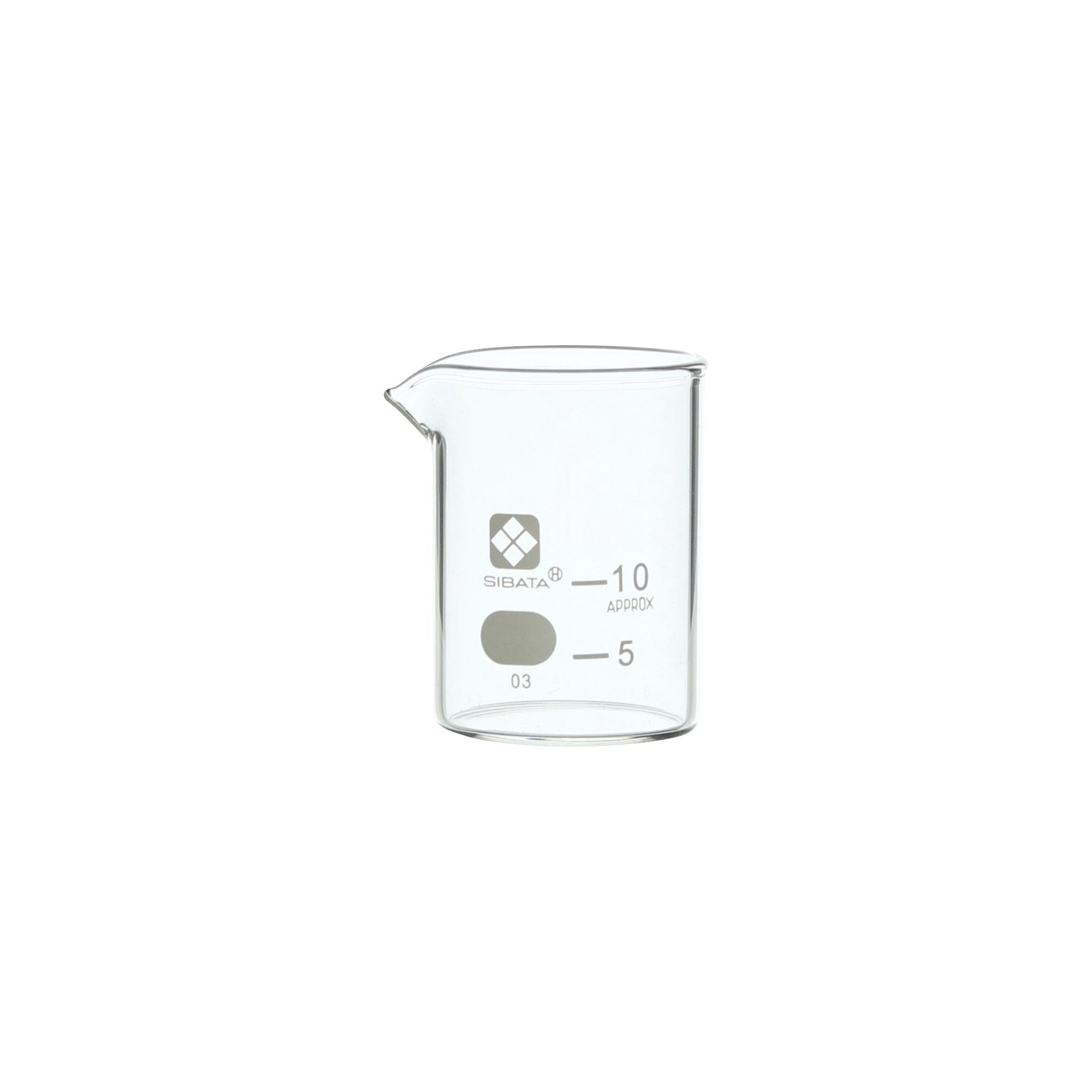 SIBATA柴田科學(xué)010020-10A 帶刻度的燒杯，10毫升，6個(gè)裝