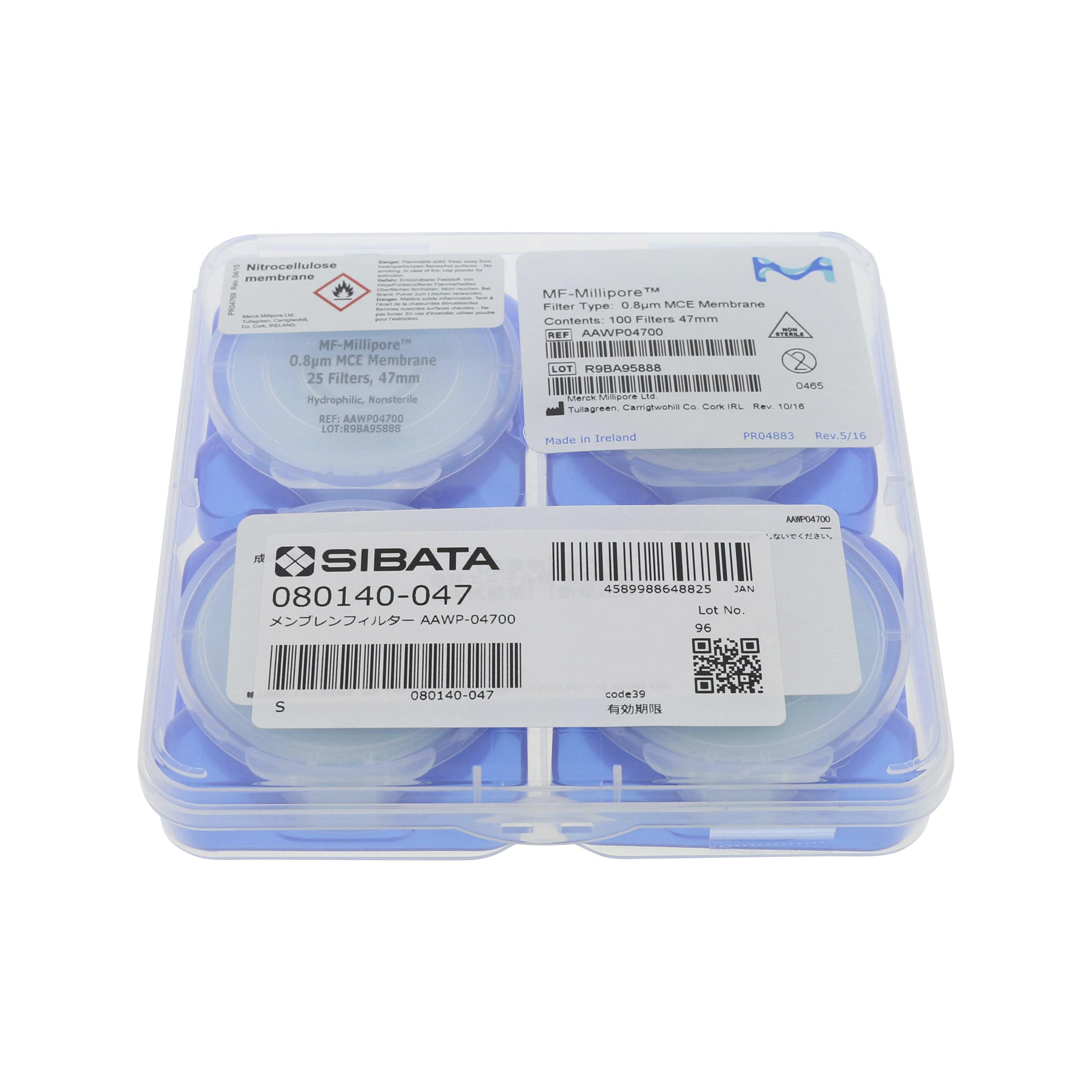 SIBATA柴田科學(xué) 膜過濾器 AAWP-04700 100片裝 080140-047