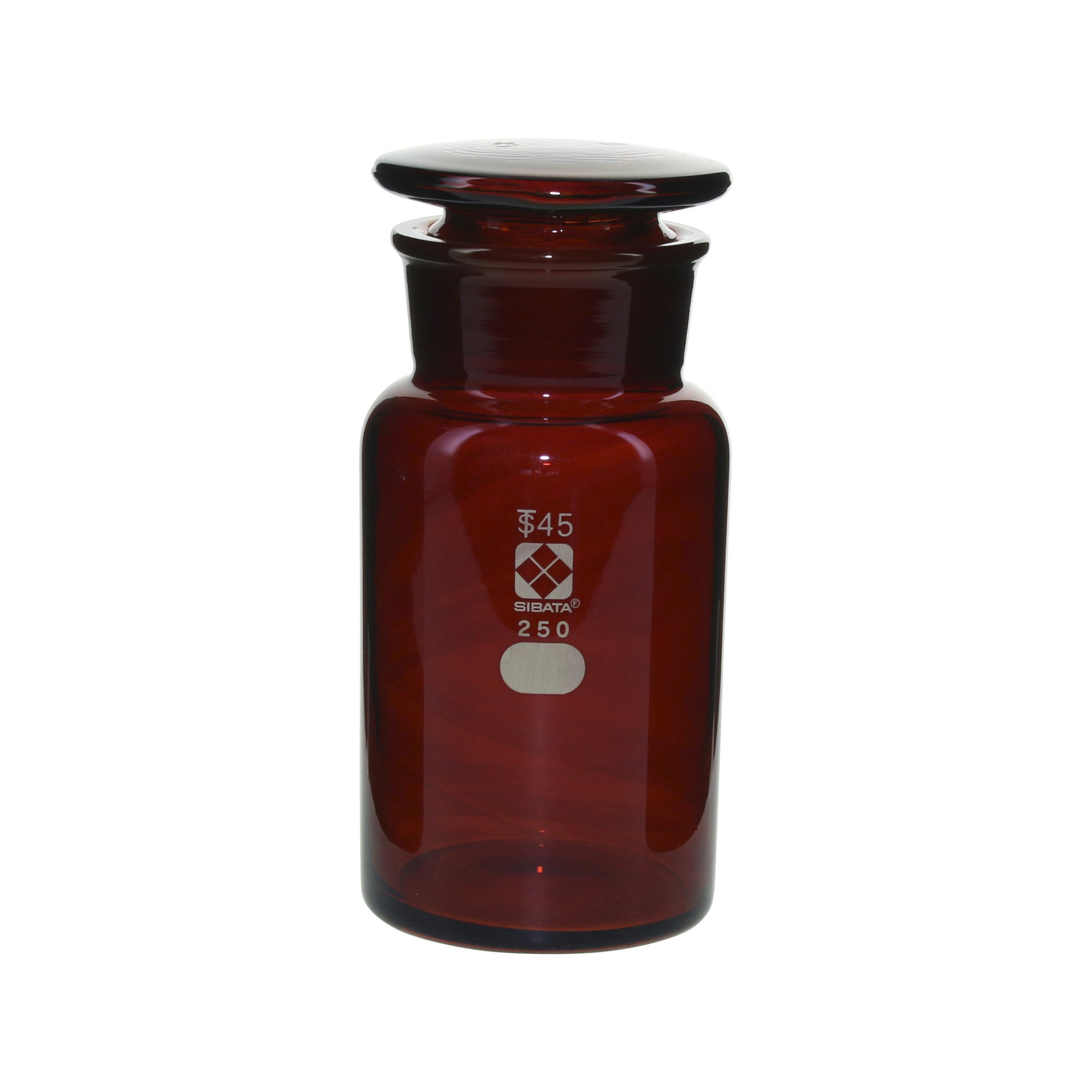 SIBATA柴田科學(xué)    試劑瓶，廣口，棕色，250毫升，10瓶裝 017080-250A