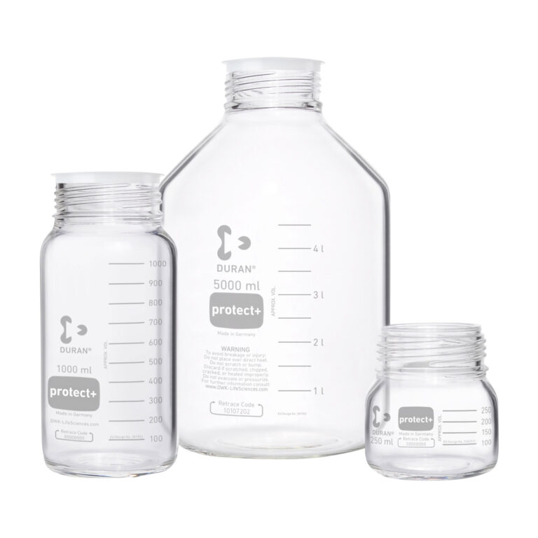 SIBATA柴田科學(xué)  Protect Plus涂層螺旋蓋瓶，寬口，僅瓶裝，1000毫升，10瓶裝017550-1000A