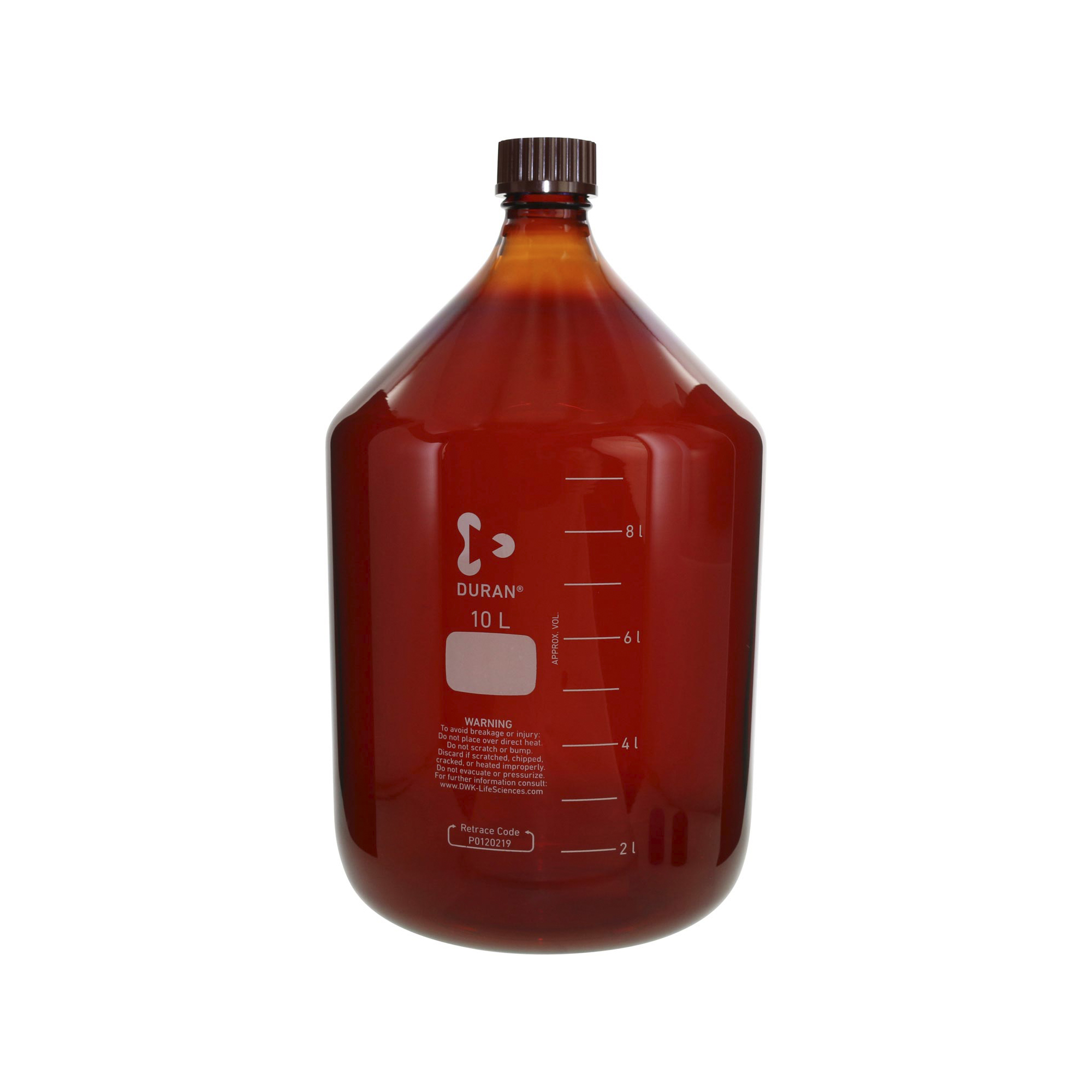 SIBATA柴田科學(xué)   耐熱螺旋蓋瓶，棕紅色，紅色瓶蓋，3500毫升017210-35001