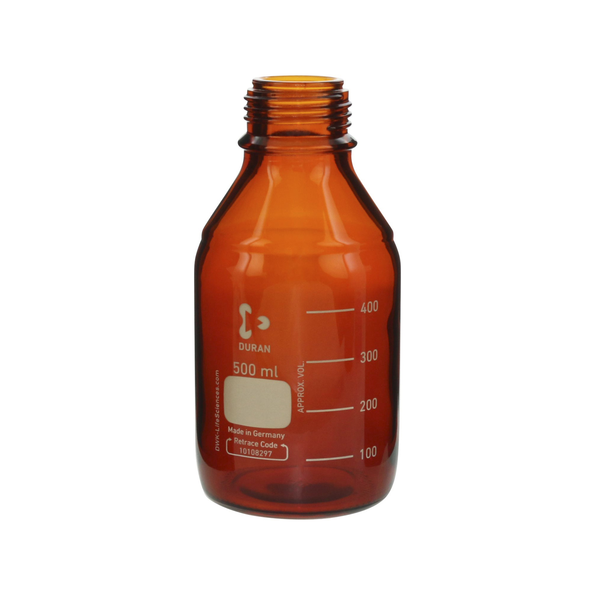 SIBATA柴田科學(xué)   耐熱螺旋蓋瓶，棕紅色，僅瓶子，500毫升，10個裝017210-5004A
