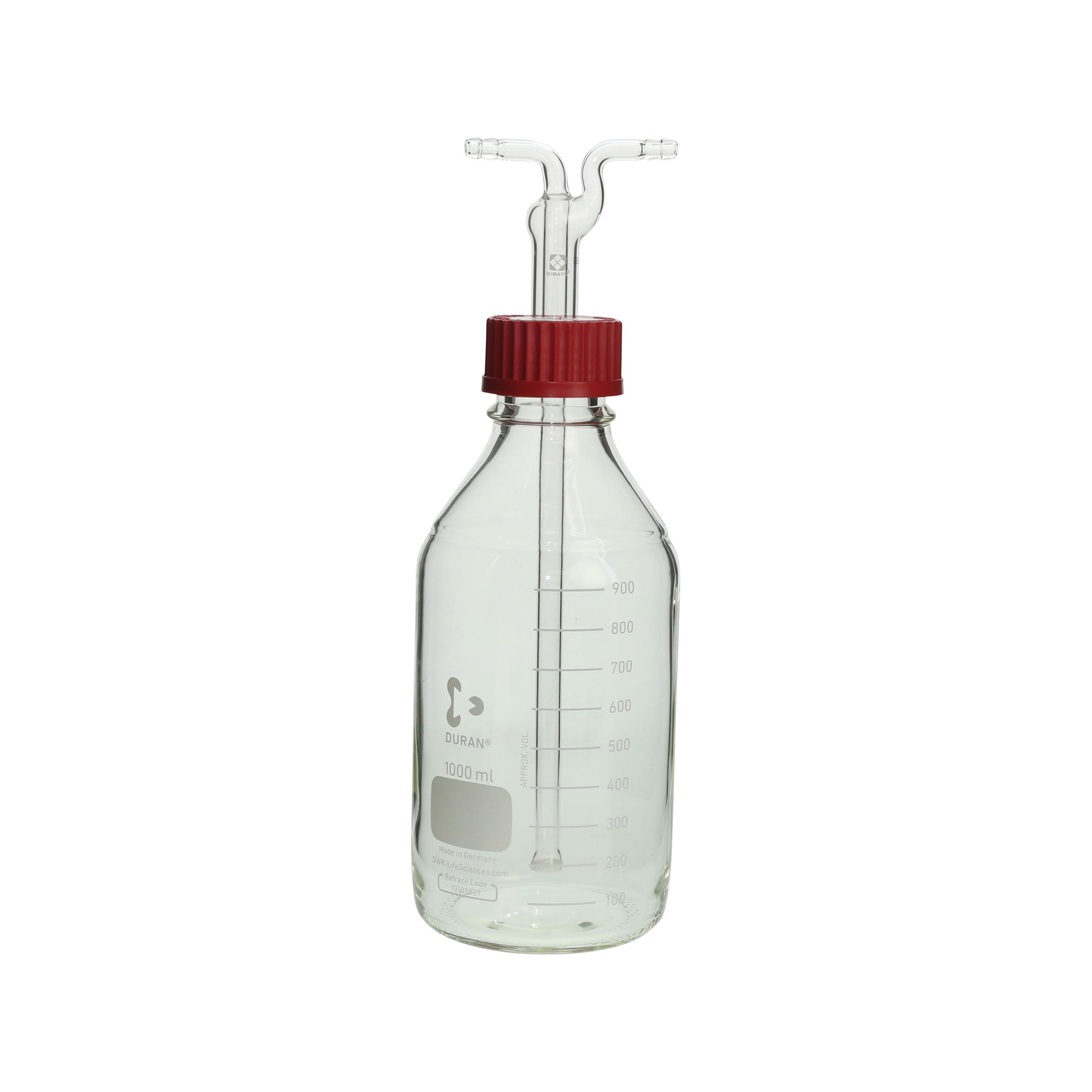 SIBATA柴田科學(xué) 帶過(guò)濾器的螺旋蓋洗瓶，1000毫升 014660-1000